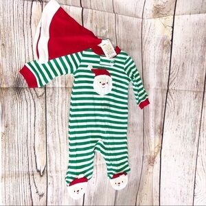 Christmas Santa Sleeper with Feet Size Newborn